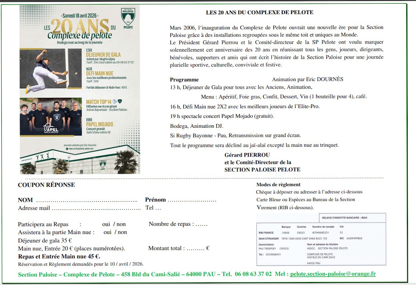 Le complexe de pelote a 20 ans